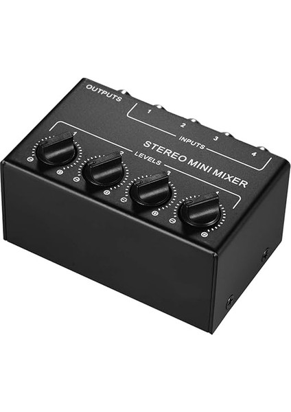 4 Kanallı Rca Girişli Mini Stereo Ses Mikseri Ayrı Ses Kontrolleri Tam Metal Kabuk fiyatları