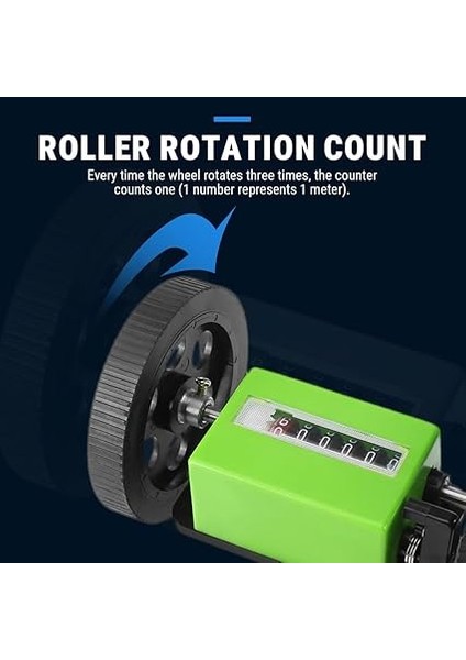 Sayacı - 1 Adet Mekanik Uzunluk Sayaç Metre Sayaç Dönen Tekerlek Yeşil indirimleri