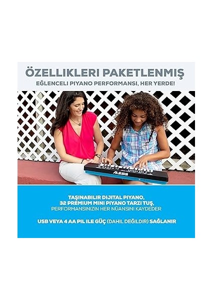 Melody 32 - Taşınabilir 32 Tuşlu Dijital Piyano Klavye, Dahili Hoparlör, 300 Entegre Ses, 40 Demo Şarkı, Usb-Mıdı Bağlantılı Mini Klavye fiyatları