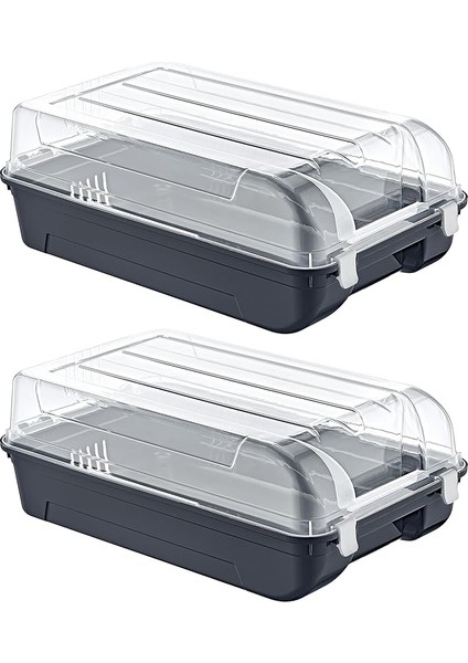 2'li Set Erkek Antrasit Ayakkabı Kutusu