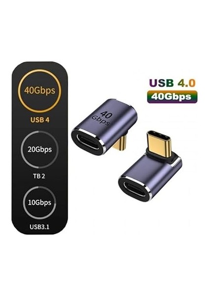 Derece Type-C Çevirici 40 Gbps 90 Derece Typec Çevirici fırsatları