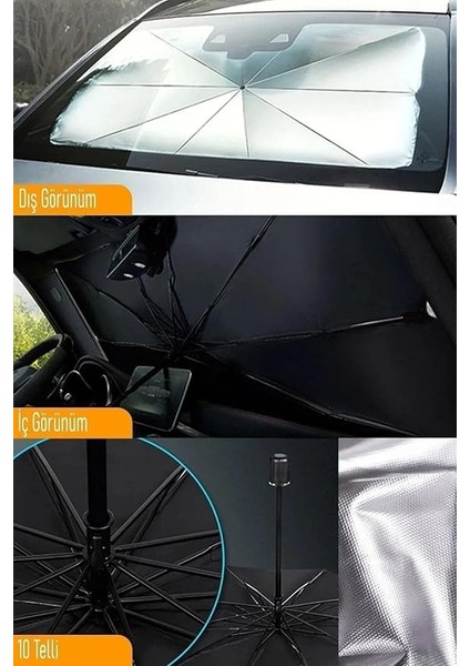 Car Accesories Tüm Araçlar Için Araba Ön Cam Güneşlik Katlanabilir Güneşlik Şemsiye Ön Cam Gölgelik Esnek