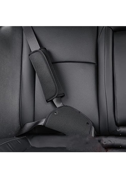 2 Parça Araba Emniyet Kemeri Ped Kapak Kiti Çocuk Emniyet Kemeri Ayar Tutucu Anti-Le Boyun Araba Koltuğu Özel Emniyet Kemeri Omuz Koruma Yardımcı (Siyah A)