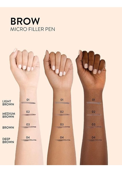Kaş Maskarası ve Kaş Farı - Brow Micro Filler Pen 003 Brown 47000097-003 One Size modelleri