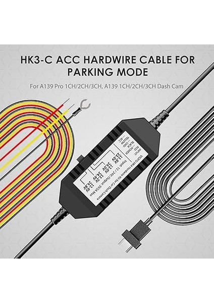 Hk3-C Araç Kamerası Için Type-C Park Modu Bağlantı Kiti Kablosu A139 / A139 Pro Modelleri Için fiyatları