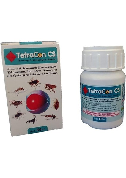 Tetracon Cs 50 ml Sinek Tahta Kurusu Pire Akrep Haşere Ilacı
