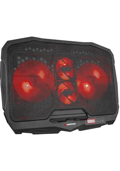 Rampage Ad-Rc4 Coldbreeze Kırmızı Ledli 2*125MM+2*70MM Işıklı Fan 15"-17" Notebook Soğutucu Stand
