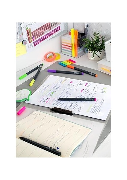 Grip Finepen Ince Keçe Uçlu Kalem Seti, 5’li, Neon Renkler, 0.4 Mm, Metal Destekli, Ergonomik Üçgen Gövde modelleri