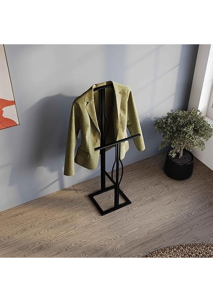 Dilsiz Uşak Çift Tepeli Metal Modüler Ofis Işyeri Elbise Askılık (Siyah) modelleri