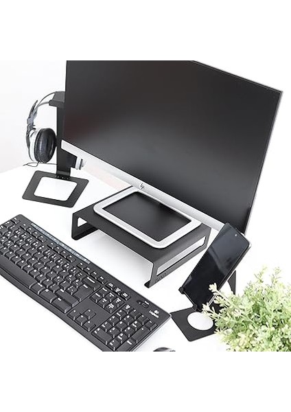 Monitör Standı – Laptop Standı – Monitör Yükseltici – Metal – Siyah – SMS2BL indirimleri