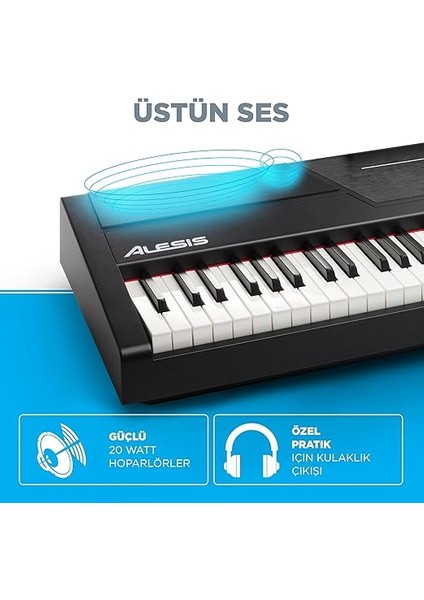 Recital Pro - Dijital Piyano Klavye 88 Ağırlıklı Çekiç Hareketli Tuşu, 12 Premium Ses ve Dahili Hoparlörlü modelleri