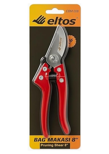 Profesyonel Bağ Makası, 8", 65MN Karbon Çelik Bıçaklı, Polipropilen Saplı, Bypass, Ergonomik, Budama, Dal Kesme Aleti, Bahçe, Çiçek, Bitki Budayıcı fiyatları