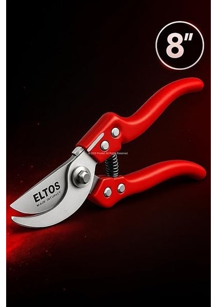 Profesyonel Bağ Makası, 8", 65MN Karbon Çelik Bıçaklı, Polipropilen Saplı, Bypass, Ergonomik, Budama, Dal Kesme Aleti, Bahçe, Çiçek, Bitki Budayıcı fırsatları