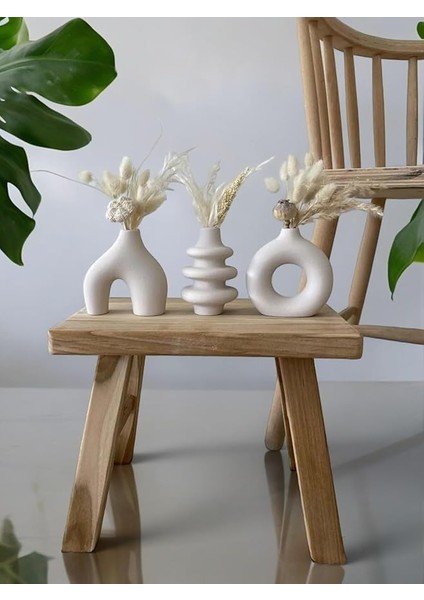 cm Minimal Vazo Set 3'lü Bohem Biblo Minyatür Dekoratif Vazo