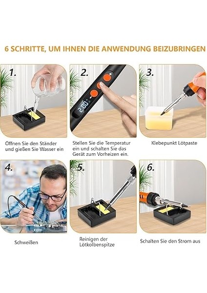 Havya Seti, 90 W LED Havya, Ayarlanabilir ve Kilitlenen Sıcaklıklar 180℃-480℃, 5 Lehim Ucu, Lehim Teli, Lehim Tutucu, Cımbız, Elektrikli Işler Için Lehim Seti indirimleri