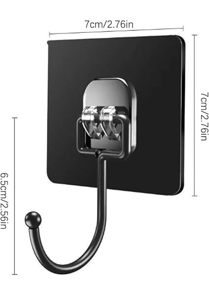 10 Adet Duvara, Dolapa Yapışan Güçlü Yapışkanlı Siyah Duvar Askısı, Delmeden, Vida Kullanmadan Pratik Çözüm fiyatları