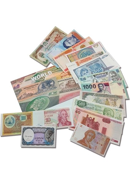 Coleccıonables Dünyanın Her Yerinden 15 Banknotlar - Banknot Dünya Para Koleksiyonu - Orijinallik Belgesi ile Eski Para - Koleksiyoncular ve Meraklı Çocuklar Için Para Notları - Banknot Koleksiyonu