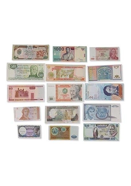 Coleccıonables Dünyanın Her Yerinden 15 Banknotlar - Banknot Dünya Para Koleksiyonu - Orijinallik Belgesi ile Eski Para - Koleksiyoncular ve Meraklı Çocuklar Için Para Notları - Banknot Koleksiyonu fırsatları