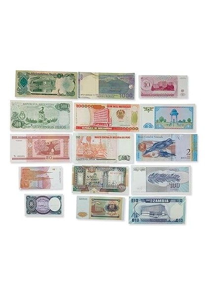 Coleccıonables Dünyanın Her Yerinden 15 Banknotlar - Banknot Dünya Para Koleksiyonu - Orijinallik Belgesi ile Eski Para - Koleksiyoncular ve Meraklı Çocuklar Için Para Notları - Banknot Koleksiyonu indirimleri
