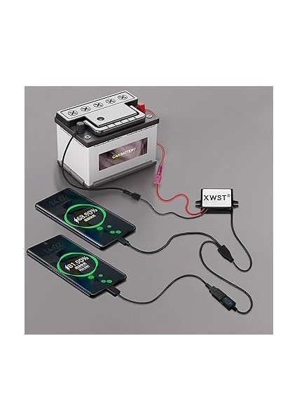 Dc Dc 8V-22V - 5V Gerilim Dönüştürücü 2xusb 3A 15W 12V 5V Dönüştürücü Adaptör Bağlantı Buck Dönüştürücü Adım Aşağı Otomobil, Motosiklet, Bisiklet, Elektrikli Bisiklet, Güç Dönüştürücü Şarj Cihazı Için fırsatları