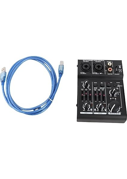 Kanal Ses Kartı Mikseri, USB Powered, +48V Phantom Power, Home Studio Kayıt, Canlı Yayın, Karaoke Için fiyatları