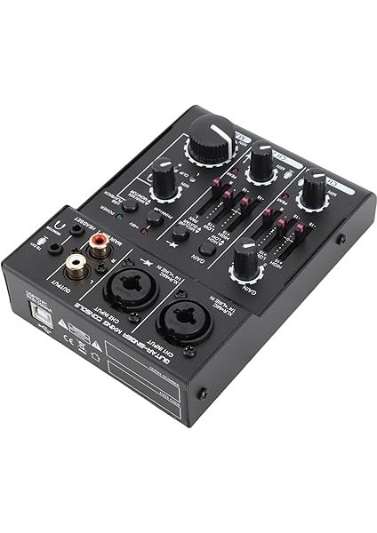 Kanal Ses Kartı Mikseri, USB Powered, +48V Phantom Power, Home Studio Kayıt, Canlı Yayın, Karaoke Için fırsatları