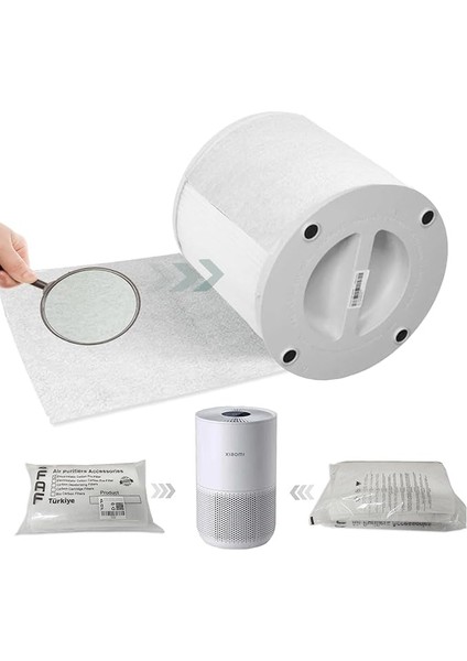 Fresh Air Filter 10 Adet Elektrostatik Pamuk, Xiaomi Purifier Serileri Ile Uyumlu Hava Temizleyici Filtre Üstü Elektrostatik Toz Tutucu Koruyucu (4 Compact)
