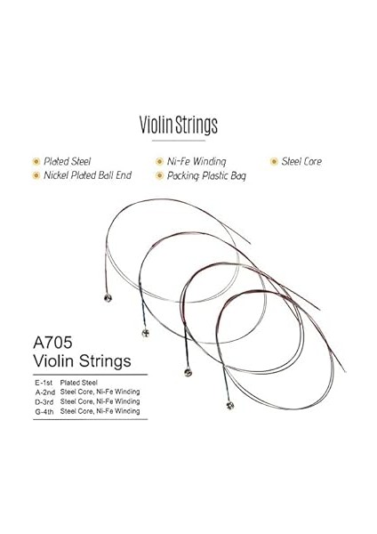 A-705 Takım Keman Teli - Normal Tansion modelleri
