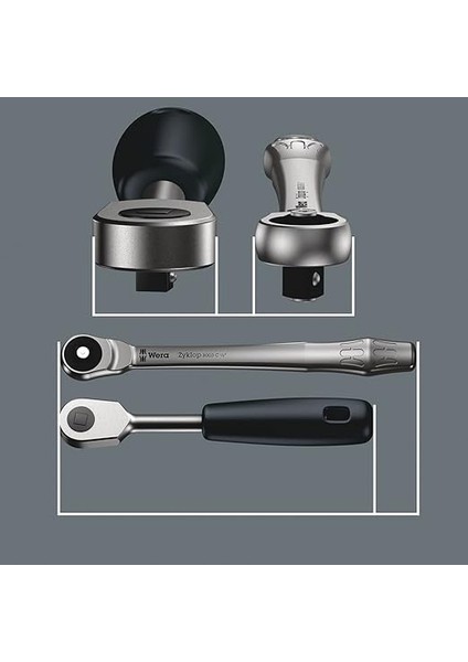 05004017001 8100 Sc 7 Zyklop Metal Cırcır Seti, Kare Geçme, 1/4 Inç Tahrik, Metrik, 28 Parça indirimleri