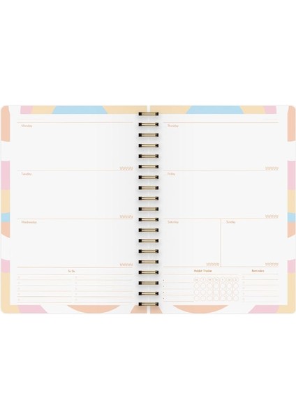 Color Süresiz Planlayıcı Spiralli Ajanda Defter Botanical 17X24 cm fırsatları