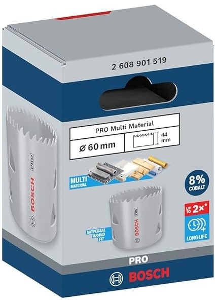 1 x Pro Multi Malzeme Delik Testeresi (Yumuşak Ahşap, Alçıpan Duvar Için, Ø 60 Mm, Profesyonel Aksesuar Matkap/tornavida) fiyatları