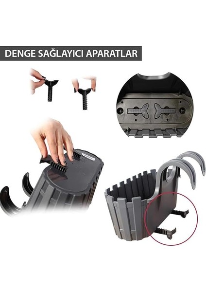 Akasya Çift Askılı Saksı, 30 cm Çit Balkon Saksı (Mor) fırsatları