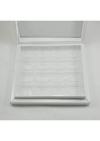 16 Bölmeli Madlen Çikolata Kutusu Beyaz Renkli fiyatları