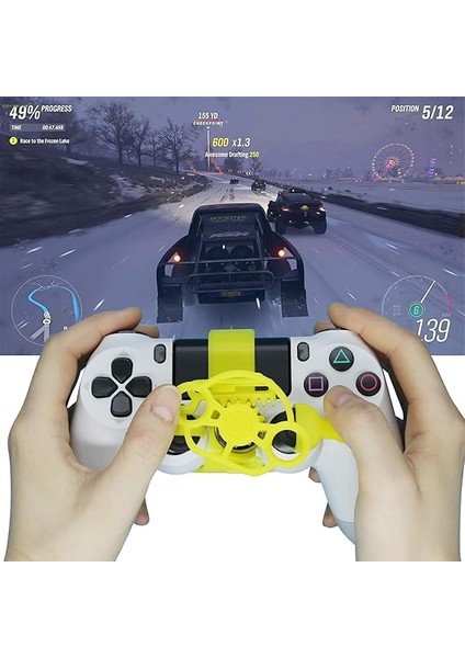 Ps4 Oyun Denetleyicisi Mini Direksiyon Değiştirme Sony Ps4 Yarış Oyunu Aksesuarları Için (Sarı) modelleri