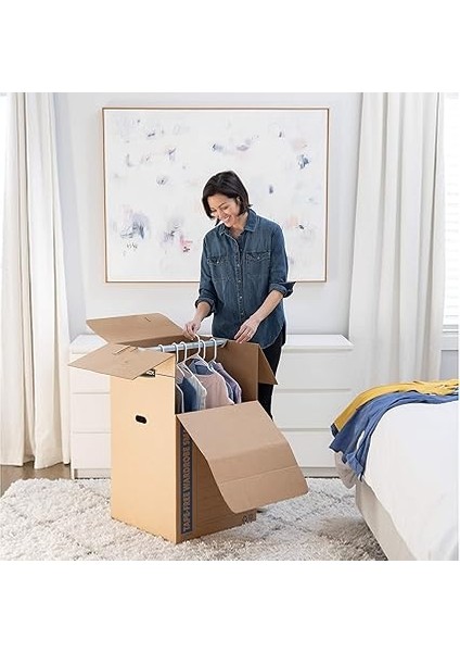 Box Smoothmove Gardırop Taşıma Kutuları, Kısa, 50 x 50 x 94 Cm, 3'lü Paket (7710902) fiyatları