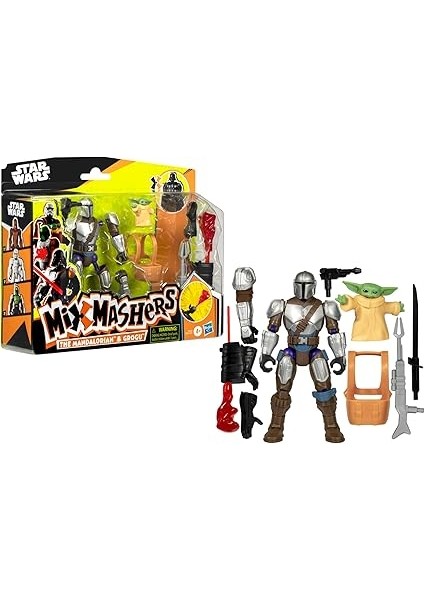 Star Wars™ Mandalorian ve Grogu Özel Karıştır ve Birleştir Deluxe Aksiyon Figürü Seti ve Aksesuarları modelleri
