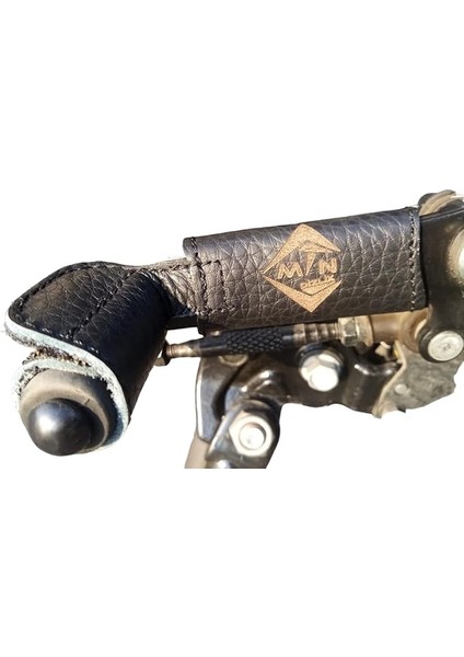 Mtn MAK99 Doğal Deri Motosiklet Vites Çorabı,bot Ayakkabı Koruyucu Vites Kılıfı,shifter Shoes Protector, Motosiklet Deri Aksesuar (Large)