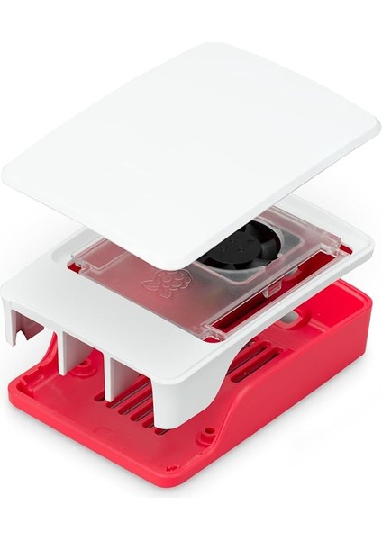 Pi 5 Için Resmi Gövde, Kırmızı/beyaz