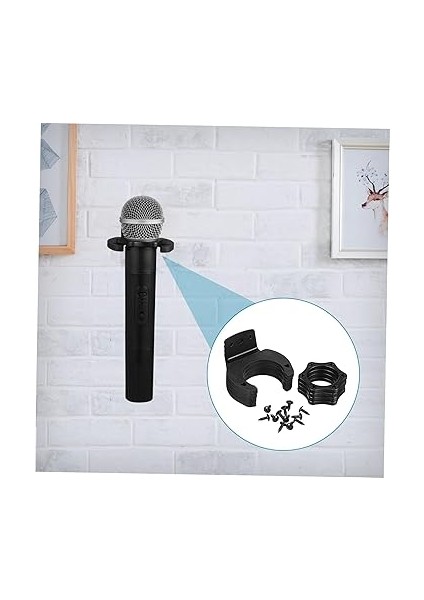 Mic Guard Duvar Aksesuar Seti 4 Adet Siyah Silikon Kancalar Kolay Kurulum Için Vidalar modelleri