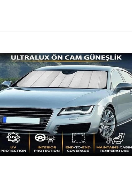 Oto Ön Cam Araba Güneşliği Katlanabilir Dışı Alüminyum Metalize Arası Balonlu Katlanabilir Güneşlik (130 * 60) fırsatları