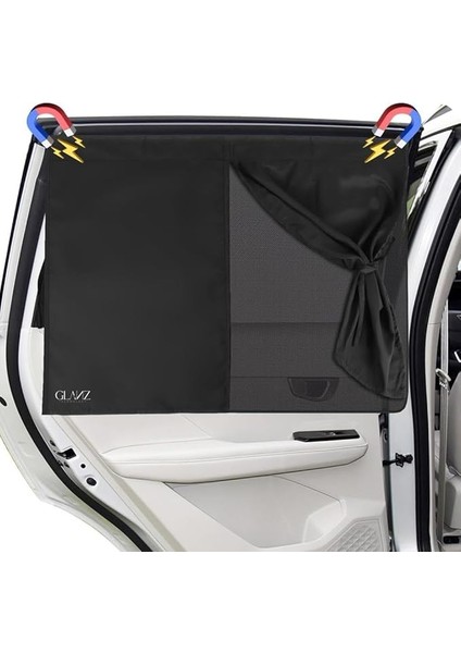 2 Adet Araç Yan Cam Perdesi Mıknatıslı Oto Güneşlik Araba Anne Bebek Emzirme Perdesi