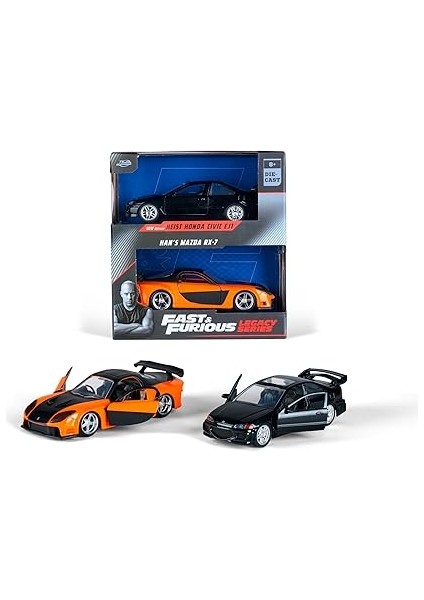 Hızlı ve Öfkeli Serisinin Lisanslı 1:32 Ölçekli Twin Araç Seti, 13 cm Boyutunda fırsatları