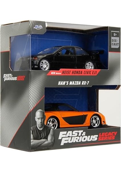 Hızlı ve Öfkeli Serisinin Lisanslı 1:32 Ölçekli Twin Araç Seti, 13 cm Boyutunda indirimleri