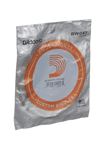 BW047 Akustik Tek Tel, 80/20 Bronze Wound, 047, (Mi) Pak fiyatları