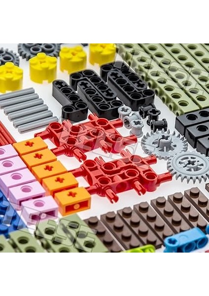 184PIECES Teknik-Lego ile Uyumlu Parçalar, Teknik-Kiriş-Dişliler-Akslar-Pimler-Jantlar Emiciler-Şoklama Diferansiyel Lastikleri Teknik Proje Için Parçalar (Rastgele Renk) indirimleri