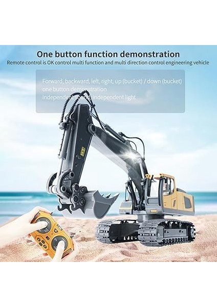 Rc Ekskavatör 1/20 Hz 11CH Rc Inşaat Kamyonu Mühendislik Araçları Hafif Müzikli Çocuklar Için Eğitici Lar fiyatları