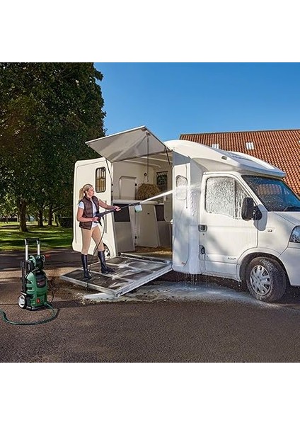 Yüksek Basınçlı Yıkama Advancedaquatak 150 (Yüksek Basınçlı Yıkama Için Basınçlı Tabanca, 8 M Hortum, Nozül ve Şeffaf Su Filtresi, 2200 Watt, Basınç: 150 Bar, Maks. Debi: 500 L/saat fırsatları