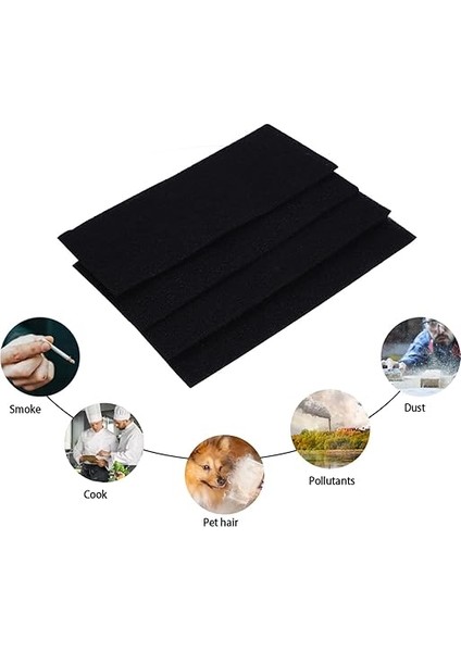 Evrensel Aktif Karbon Sünger Filtre Köpük Levha Hava Temizleyici Yedek Aktif Ped, 4 Paket Karbon Sünger Filtre Filtre Kılıflarıfiltre Aksesuarları fırsatları