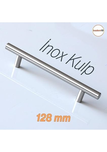 Adet Pürüzsüz 128 mm Inox Metal Dolap Dolabı Mobilya Mutfak Çekmece Kapak Kulbu Kulpu Kulpları modelleri