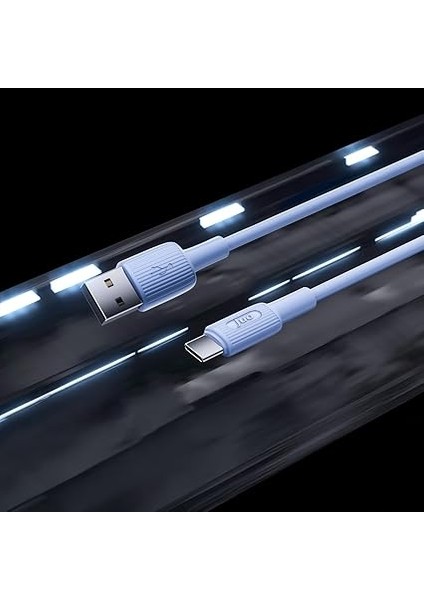 66W Usb-A To USB Type-C Silikon Hızlı Şarj ve Data Kablosu Mavi 1 Metre modelleri